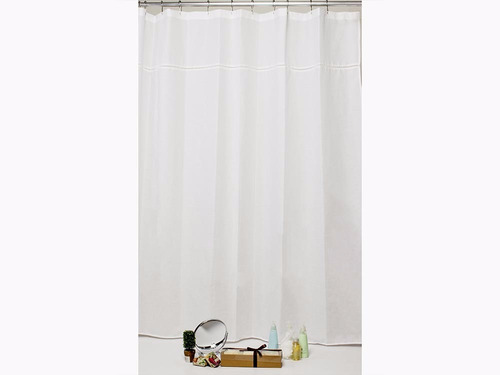 Cortinas Baño Tela Batista Lisa C/ Vainilla Bl O Bg Cod 1006