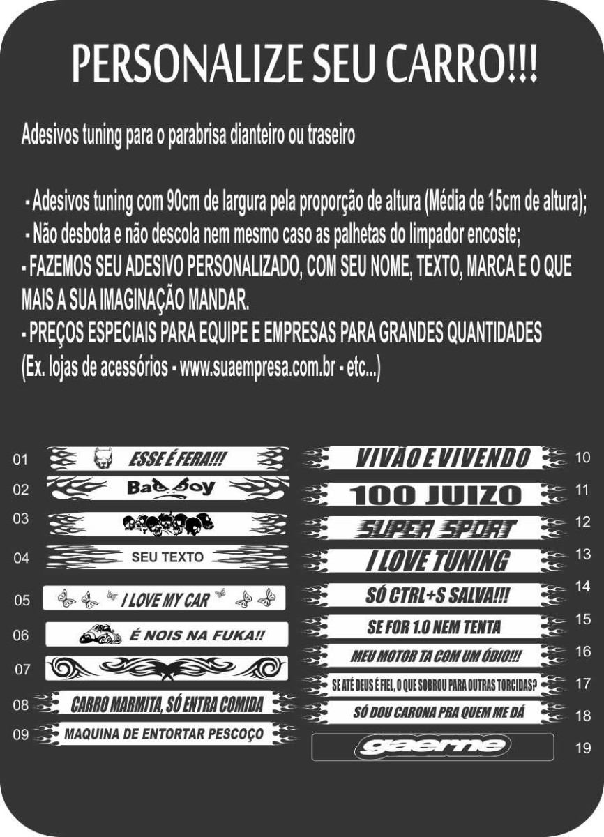 Adesivos Decorativo De Parabrisa Tunning Faixa Veiculos Auto Mercadolivre Adesivos Decorativo De Parabrisa Tunning Faixa Veiculos Auto Mercadolivre