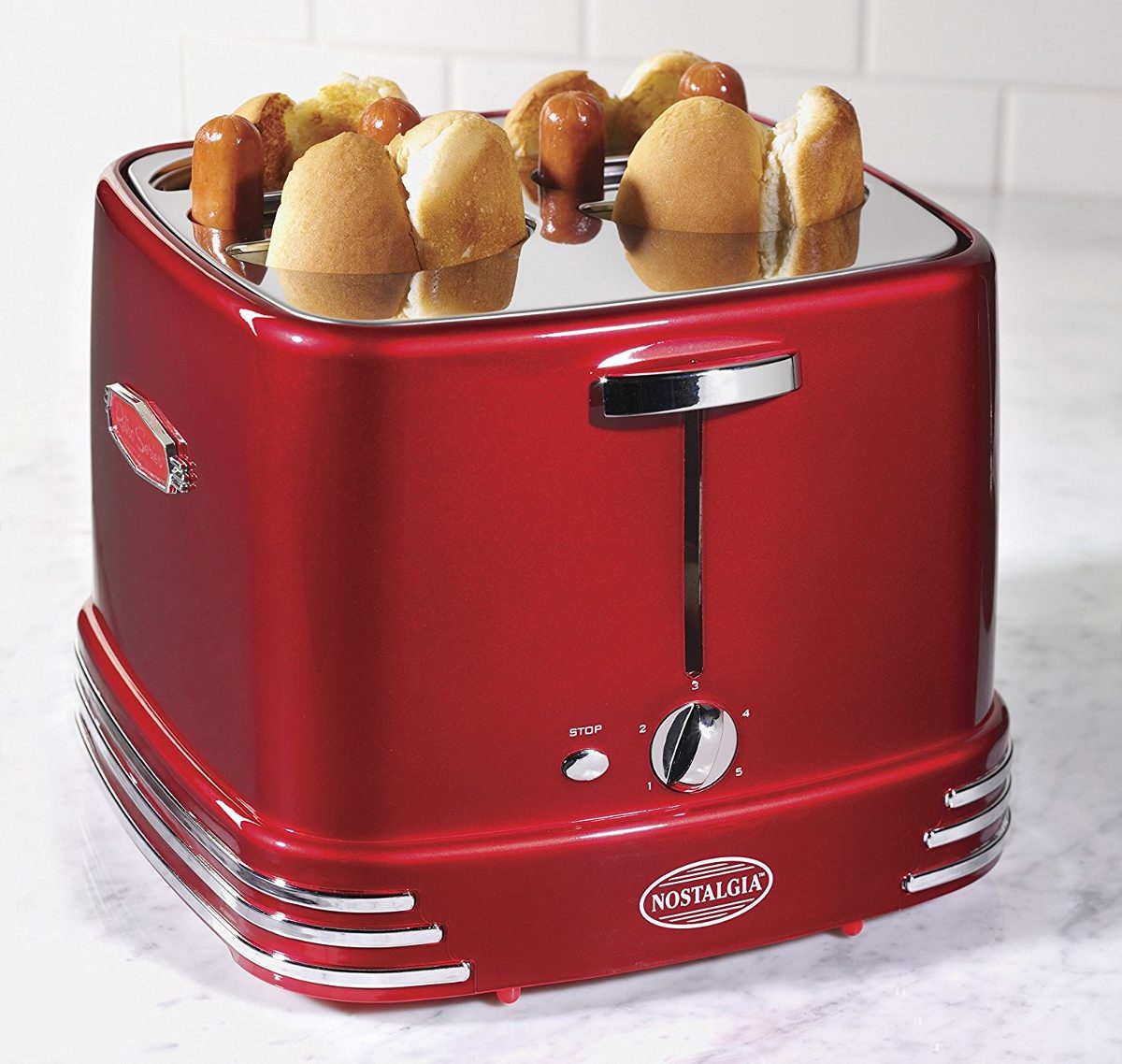 Nostalgia Tostadora De Hot Dogs Pop-up De 4 Ranuras Retro | Mercado Libre