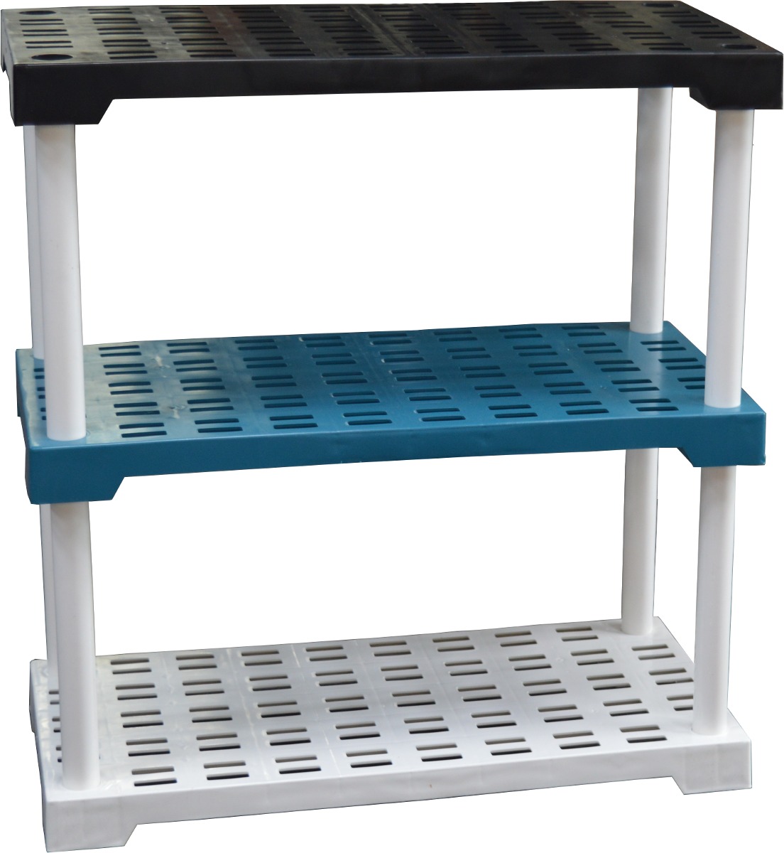 Estante Plastica 3 Prateleiras Colorida P 50kg Por Plano estante-plastica-3-prateleiras-colorida-p-50kg-por-plano
