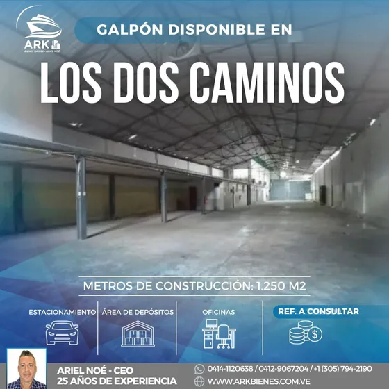 (#1124) Galpón De 1.250 M2 En Los Dos Caminos - Caracas