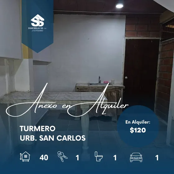 Se Alquila Anexo De 1 Habitación En Turmero -res. San Carlos