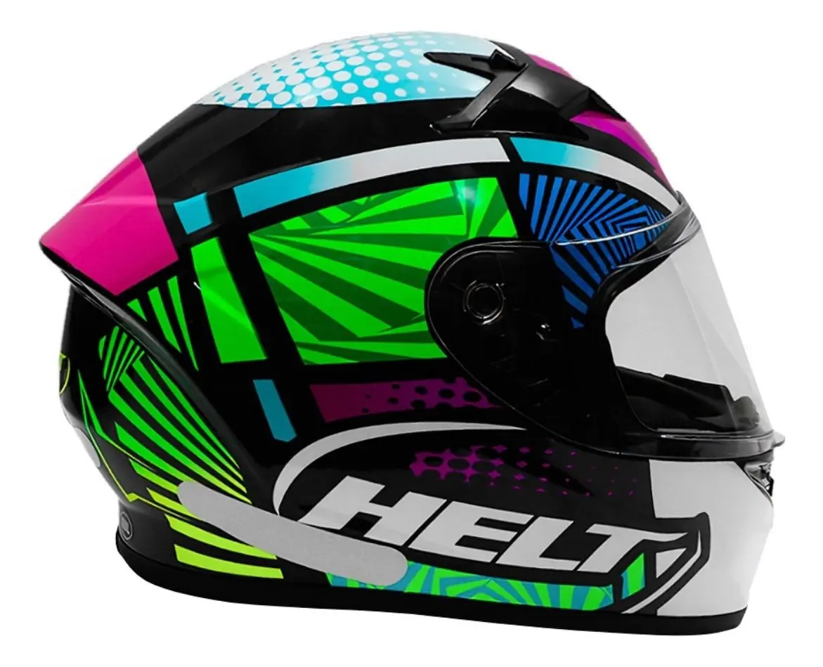 Capacete Moto Helt Polar Jeans Fosco Azul — foto 2