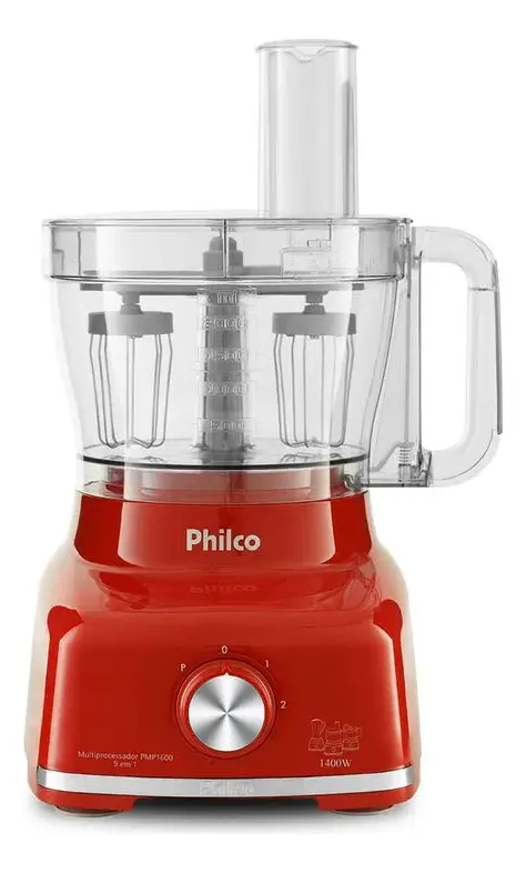 Philco Multiprocessador PMP1600 9 em 1 potência de 1400W cor vermelho - Imagem 2