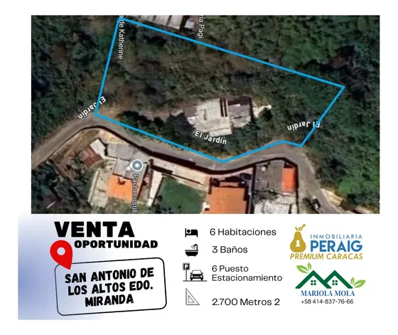 Venta Terreno Con Casas Campestres San Antonio De Los Altos Miranda Oportunidad Inversión Negociable 