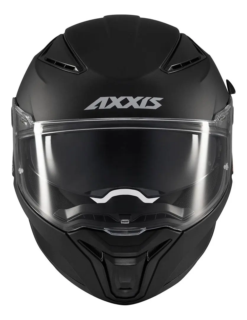 Capacete de motocicleta Axxis Panther Solid A1, preto fosco, com viseira dupla, tamanho M — foto 3