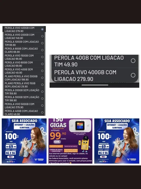 Internet E Ligações Ilimitado De Qualquer Operadora 
