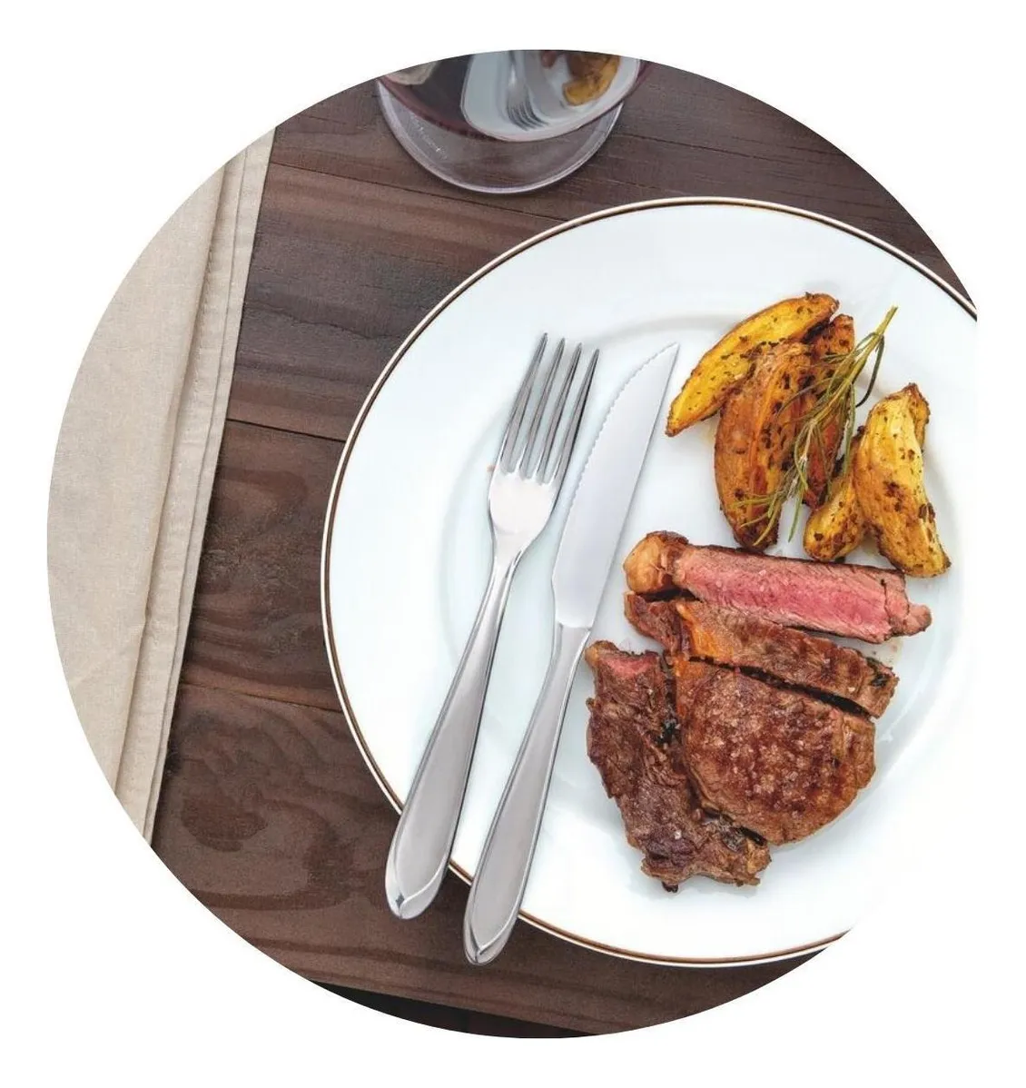 Faqueiro Tramontina Jogo De Talheres 100 Pç Aço Inox Laguna Cor Cinza - Imagem 2