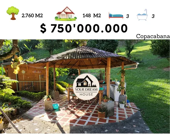 Finca Economica En Girardota. Finca En Girardota Cerca A La Vía Principal. Finca Con 2.760 M2 De Lote. Finca En Venta Con Escritura En Girardota