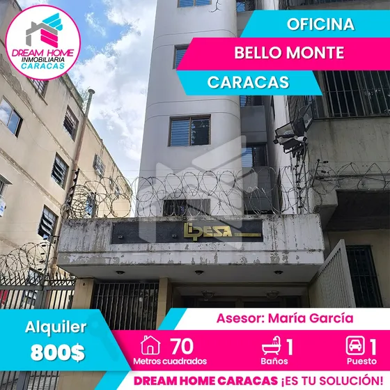 Oficina En Alquiler. Ubicada En La Av. Orinoco De Bello Monte