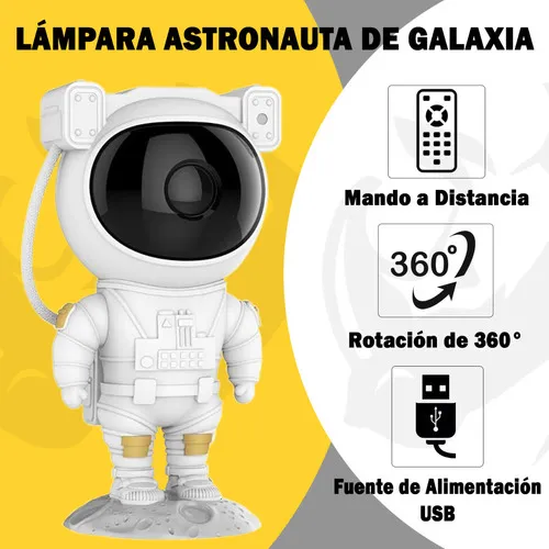 Proyector Lámpara Luz Led Galaxia Astronauta Ho442 Color de la estructura Blanco