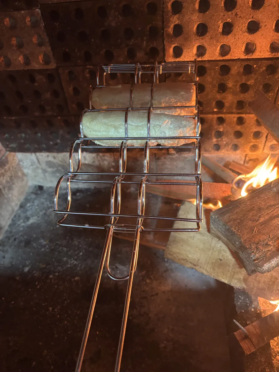 Grelha Churrasqueira Pao De Alho/milho 53x17x5cm Mundiart