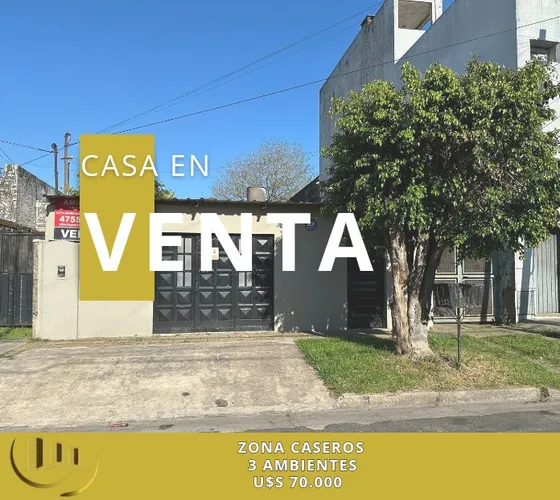  Casa 3 Ambientes. En Caseros. Apto Credito!! Nuevo Precio!!!
