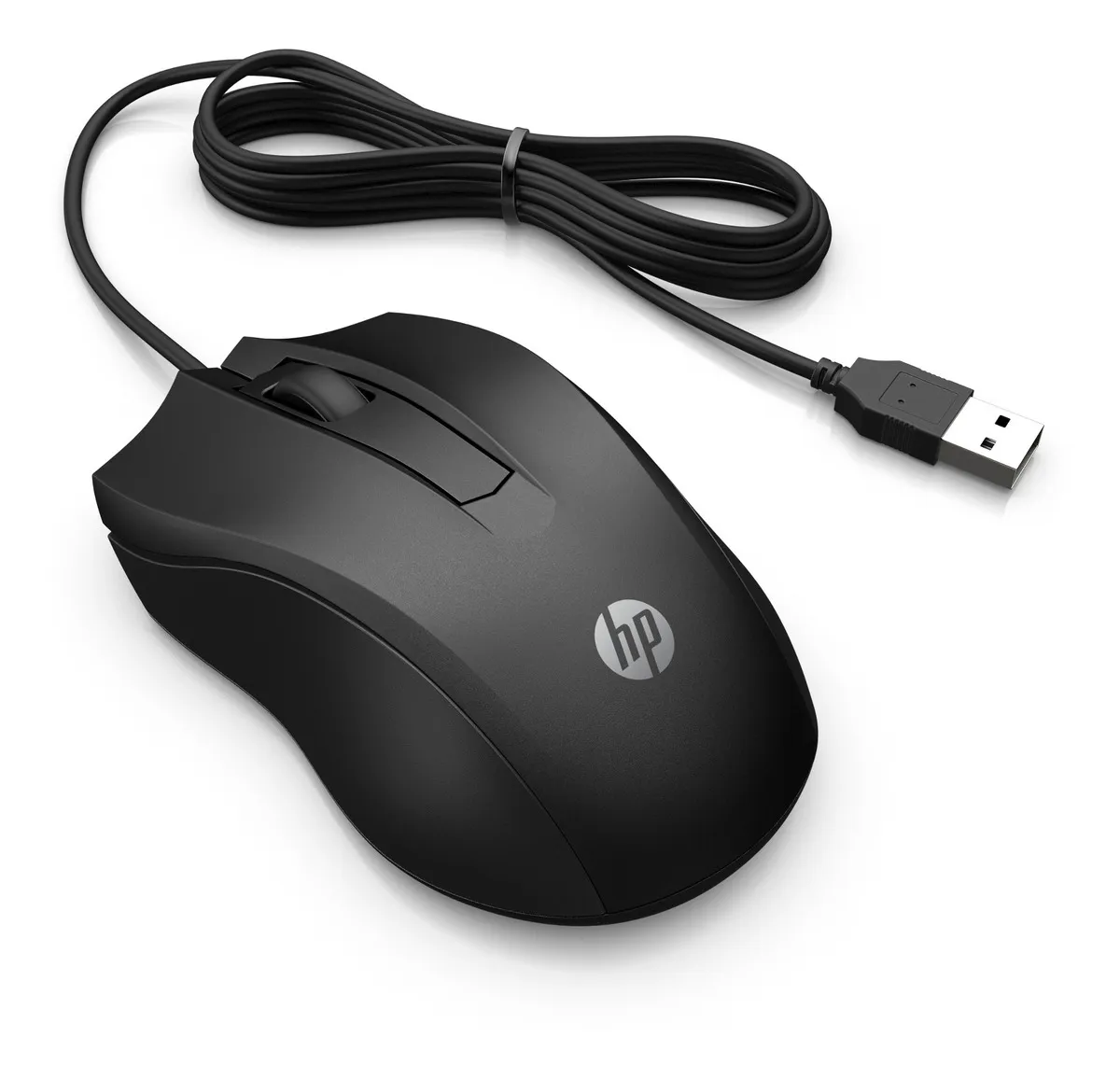 Mouse Com Fio HP 100 USB 1600DPI Cabo 1.5M Preto Classic