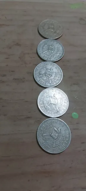 Monedas Antigua,vendo 5 Monedas Guatemalteca
