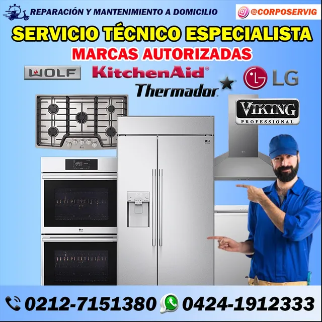 Técnico Nevera Topes Servicio Thermador Viking Kitchenaid LG