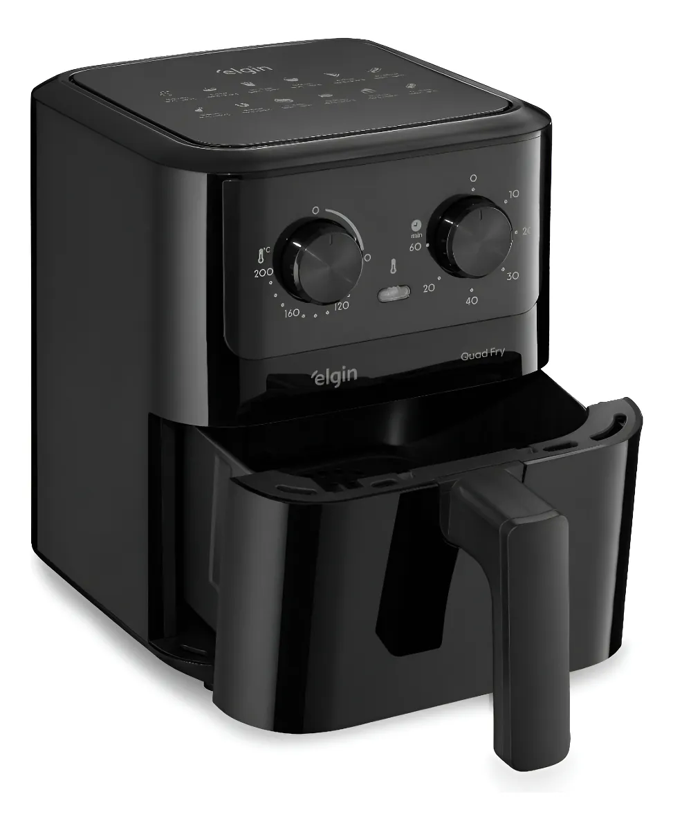 Fritadeira Elétrica Air Fryer Quad Fry Elgin 4,2 L, 1400w Preto Fritadeira Elétrica Air Fryer Quad Fry Elgin 4,2 L, 1400w Preto