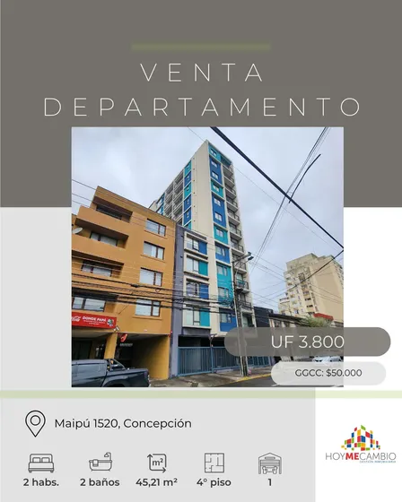 Céntrico Departamento En Calle Maipú Concepción