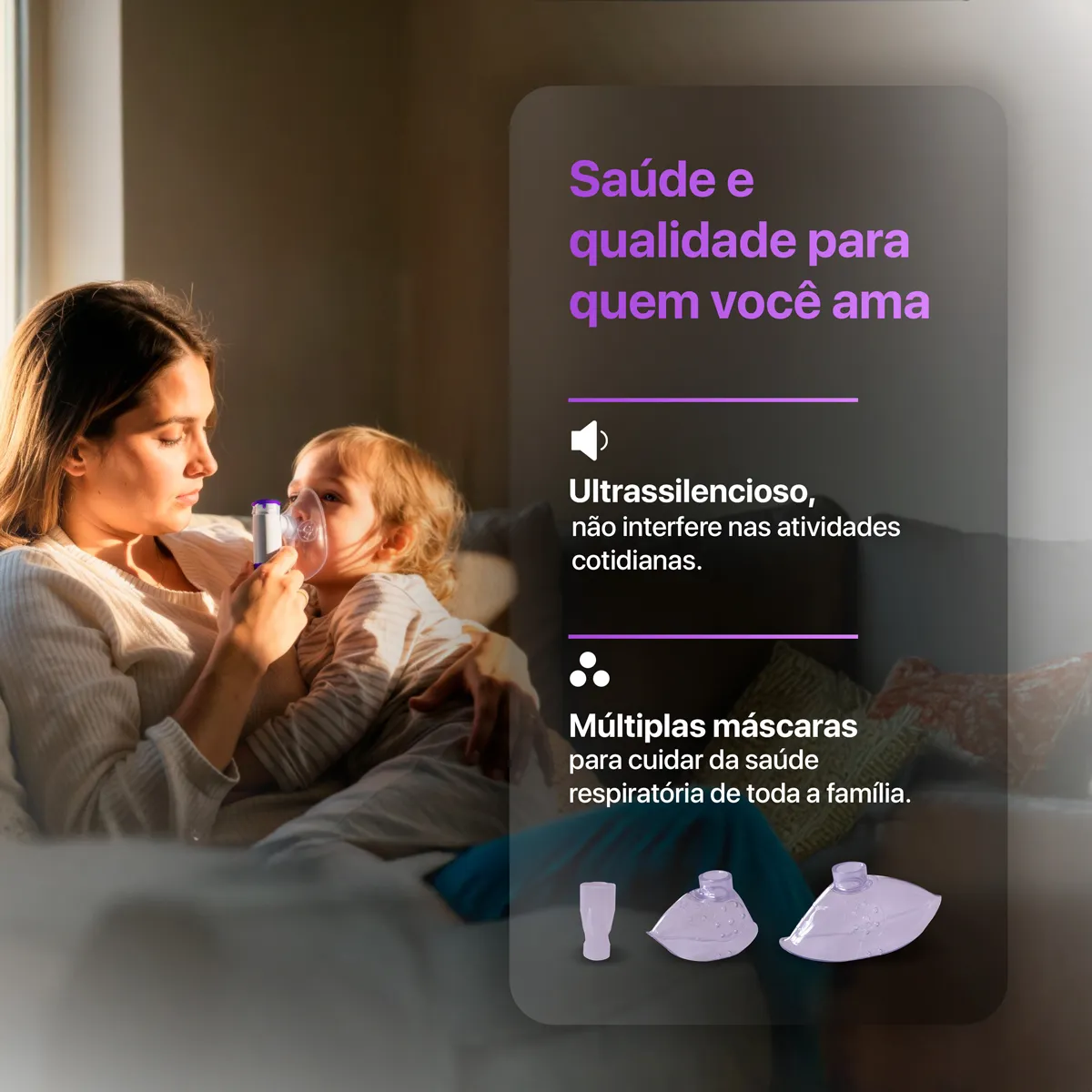 Inalador Nebulizador Aero Tech Portátil Tec. Mesh Relaxmedic Branco 127/220v - Imagem 2
