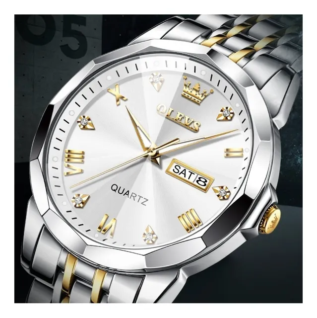 Reloj de pulsera Olevs 9931 de cuerpo color plateado anal gico