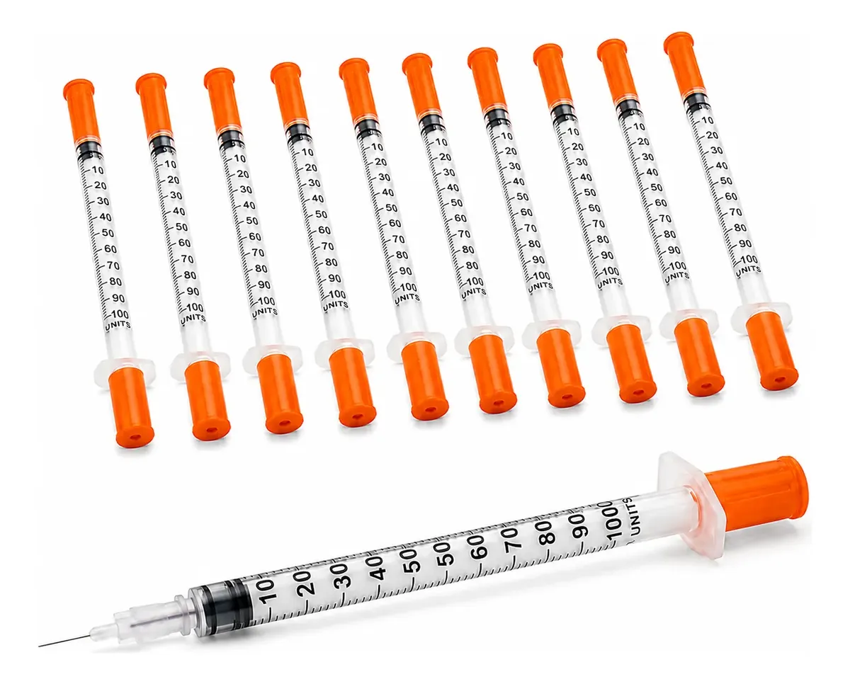 Seringa Insulina 1ml Agulha Fixa 8x0,30 30g Kit 10un