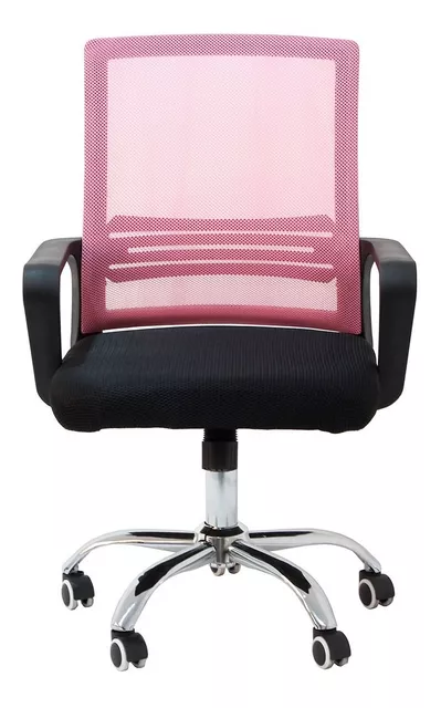 Silla Oficina de Respaldo Alto Ergonómica, Color Rosa, para Hogar u Oficina  HOMEMAKE FURNITURE Moderno
