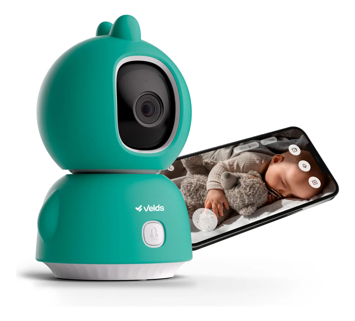 Babá eletrônica inteligente visão noturna e detecção de choro Velds