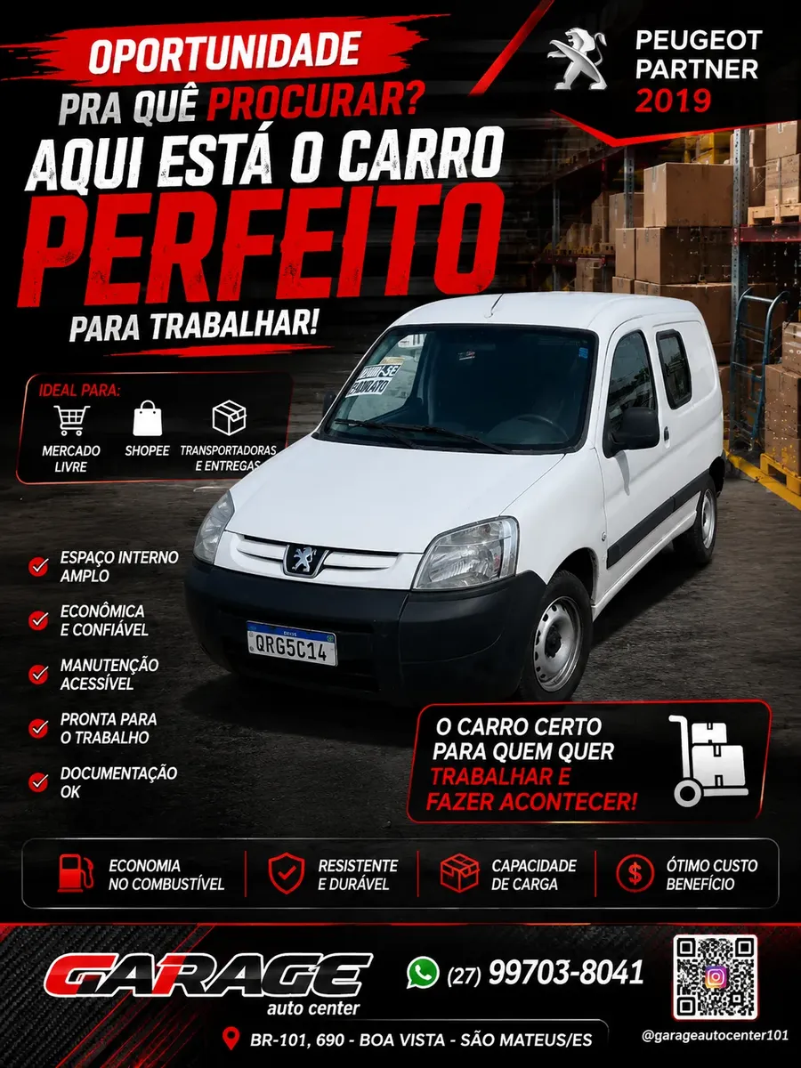 Peugeot Partner Furgon 2019 1.6 800kg Flex 5p Peugeot Partner Furgon 2019 1.6 800kg Flex 5p