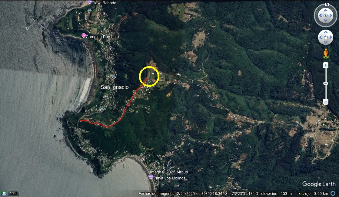 Parcela 5000m2 Con 1 Cabaña Playa San Ignacio Alto, Valdivia