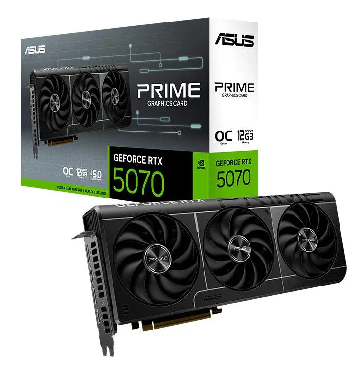 Placa de Vídeo Asus GeForce RTX 5070 Prime OC Edition 12GB GDDR7 192-bit