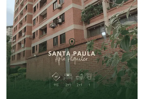 Santa Paula Alquiler Apartamento 115m2, 2+1h/2+1b/1p