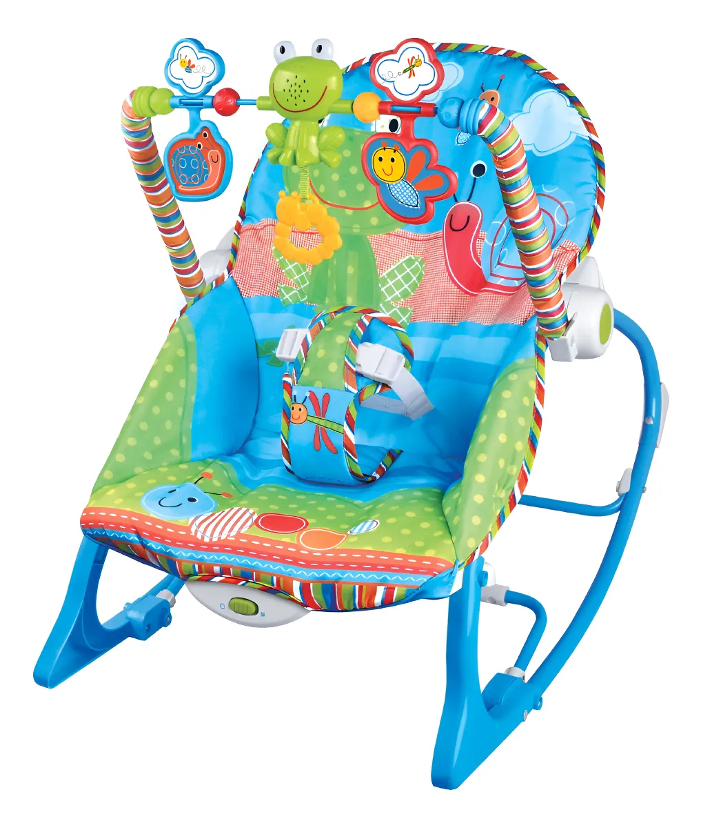Cadeirinha Descanso Bebe Musical Maxi Baby Até 18kgs Azul Azul