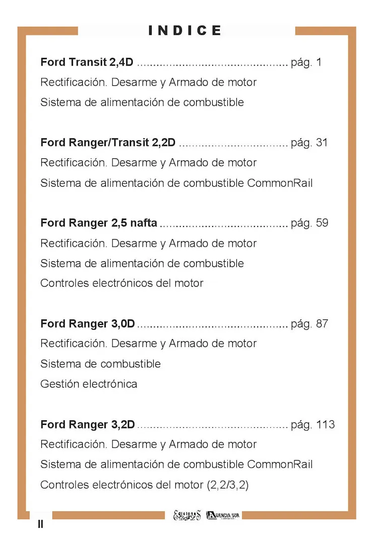 Manual de Servicio Motores TRANSIT y RANGER