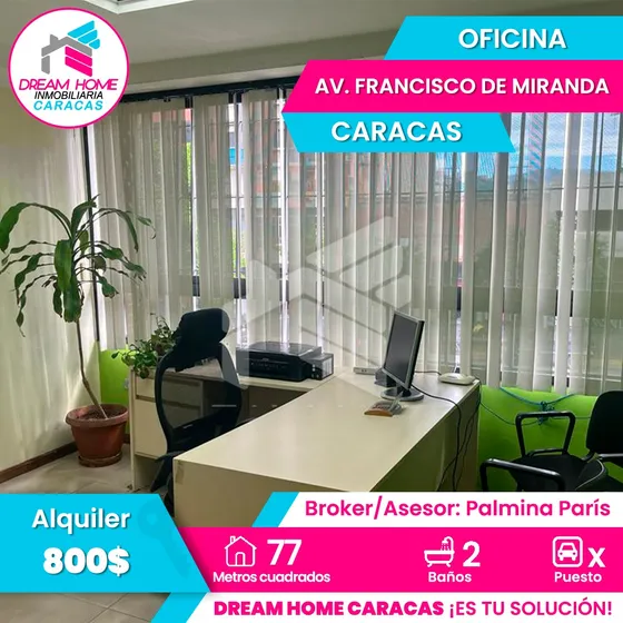 Oficina En Alquiler Av. Francisco De Miranda