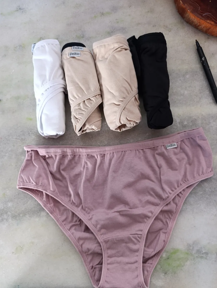 Kit Com 10 Calcinhas Femininas 505424 De Algodão Delrio