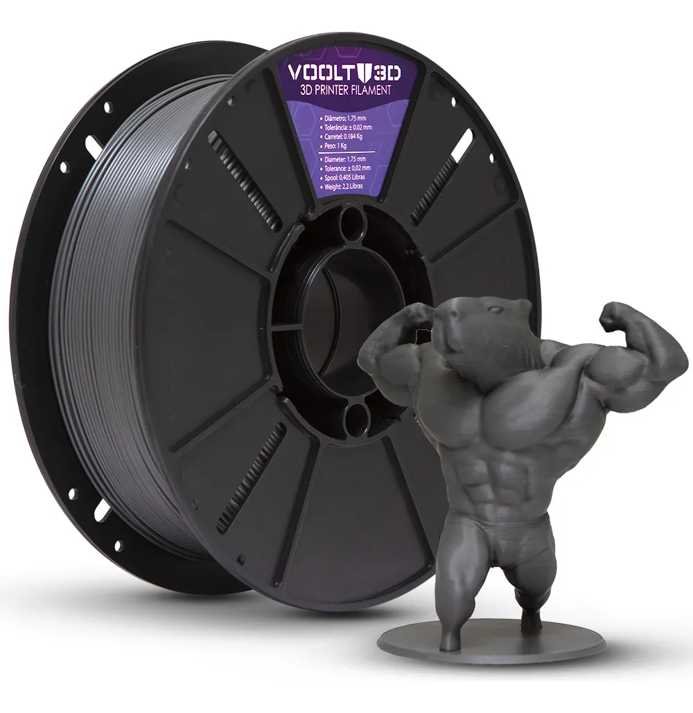 Filamento Pla Velvet Preto 1kg - Diversas Cores
