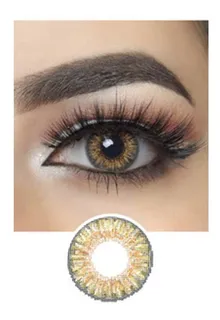 Lentes de contacto color miel con aumento sale