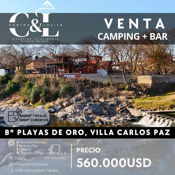 Venta Camping + Bar Con Bajada Al Río En Playas De Oro 
