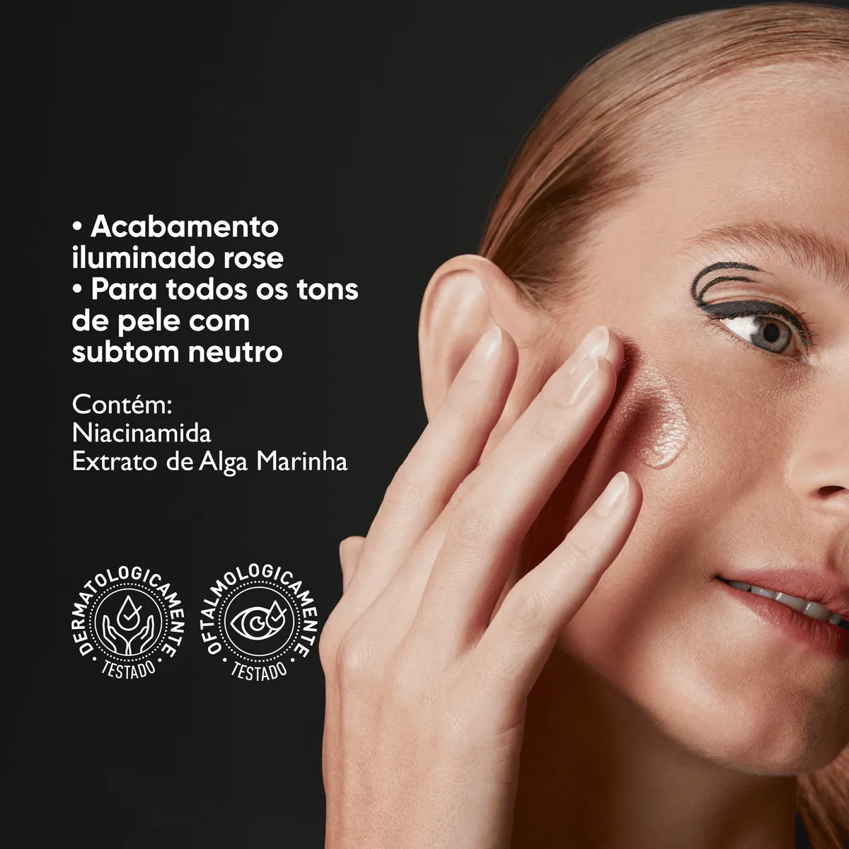 Beyoung Glow Primer Rose Acabamento Iluminado Rosado 30ml Tom do primer Glow Rose com cartucho - Imagem 2