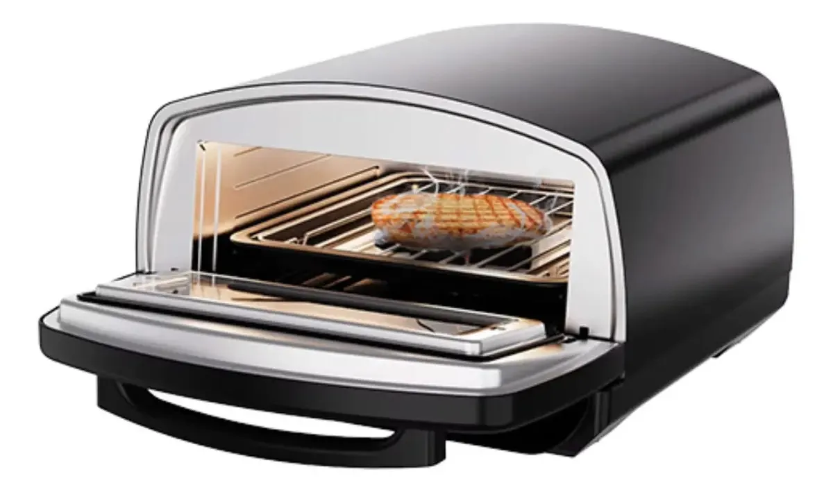 Horno Eléctrico Liliana Aao918 2 En 1 Fastpizza Negro