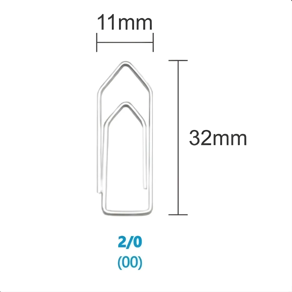Clips Aço Galvanizado Premium N° 2/0 (00) - C/ 720 Un Bacchi Prateado - Imagem 2