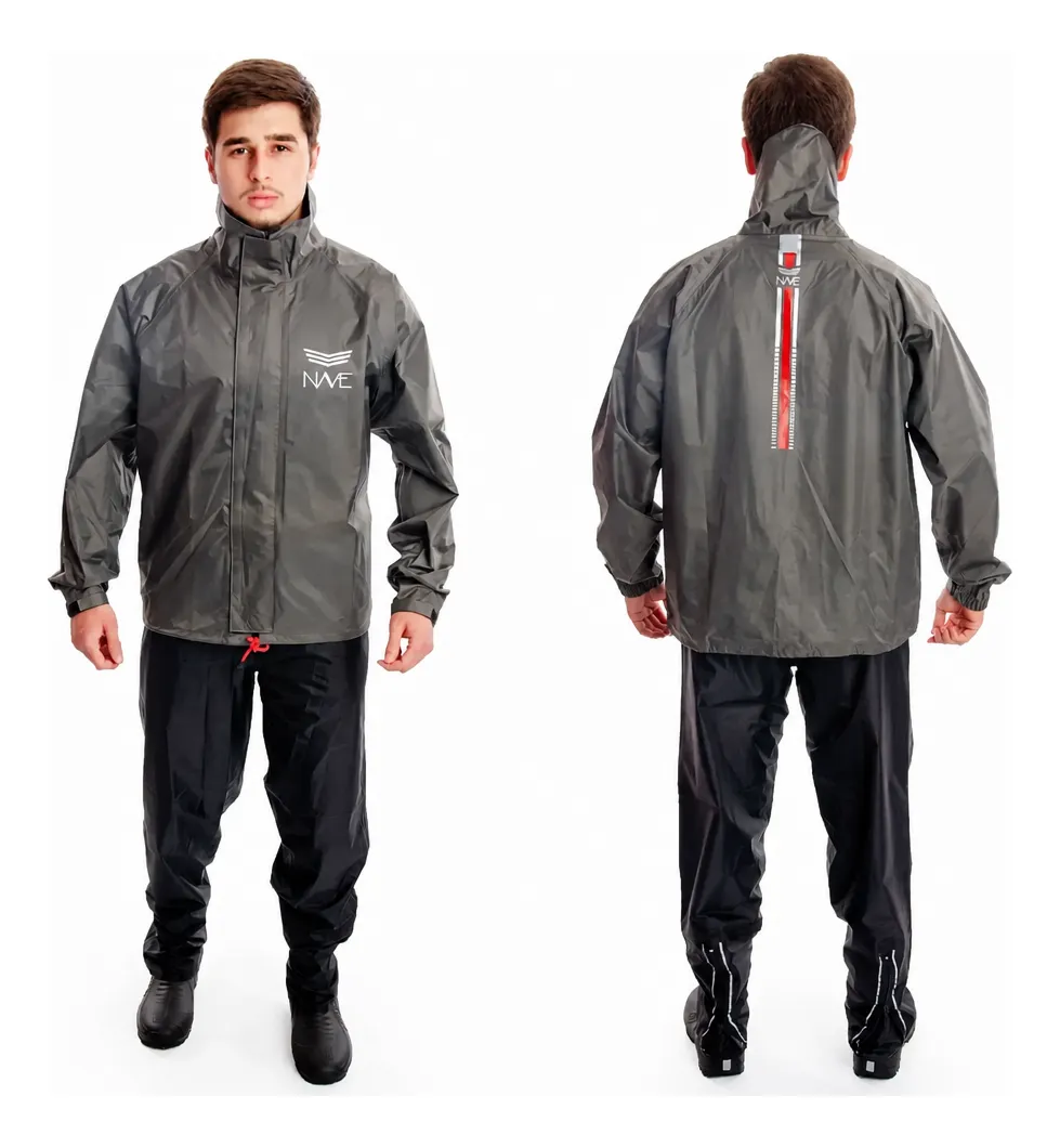 Capa De Chuva Motoqueiro Nylon Emborrachado Nave Combat