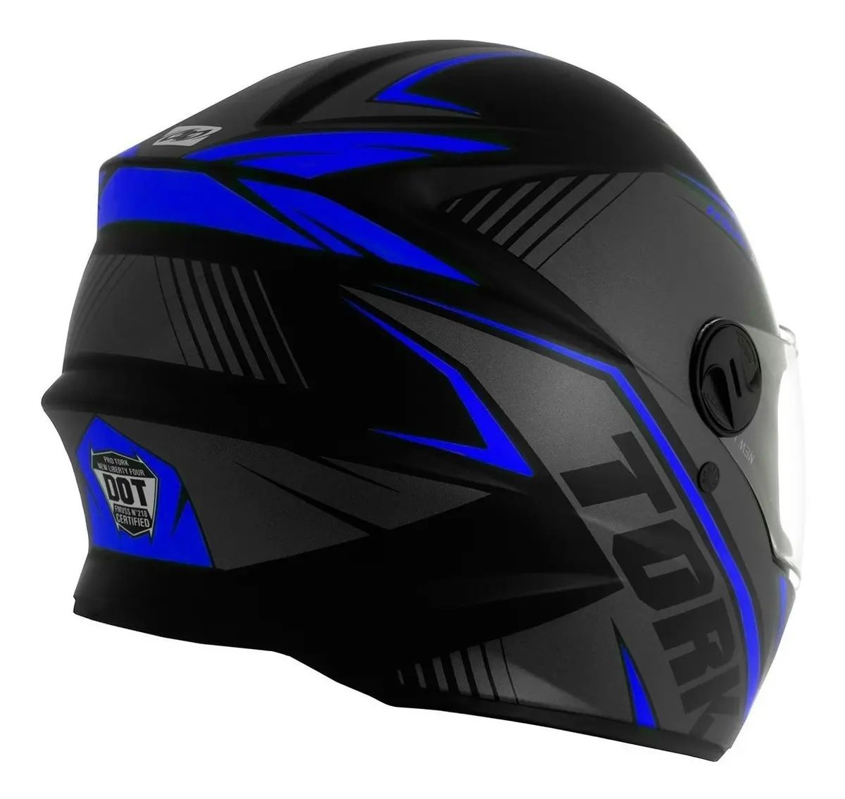 Capacete Moto Fechado Masculino E Feminino Pro Tork R8 Fosco Cor Azul Tamanho do capacete 60 — foto 4
