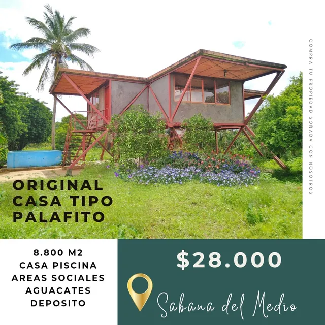 Minifinca Con Original Casa Tipo Palafito En Venta A Precio De Oportunidad Gg