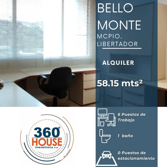 Alquiler De Oficina En Bello Monte, Mcpio Libertador, Caracas Mf