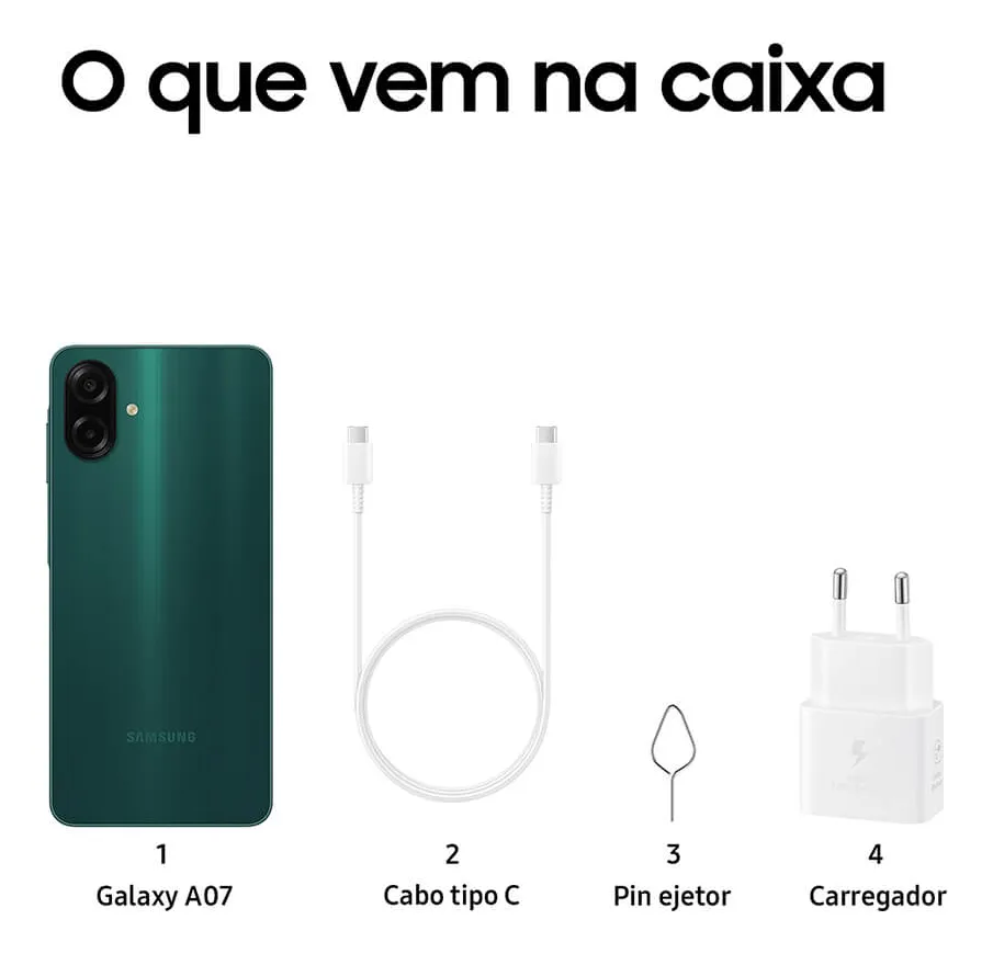 Celular Samsung Galaxy A07 256gb 8gb Câmera 50mp Verde - Imagem 2