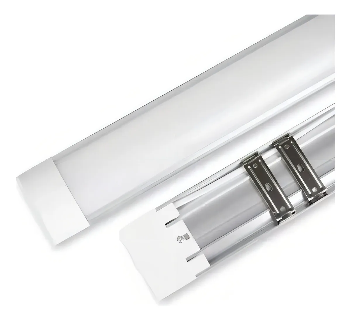 Kit 5 Luminária Linear Tubular Led Slim 1.2m 120cm 40w Bf Cor Branco - Imagem 2