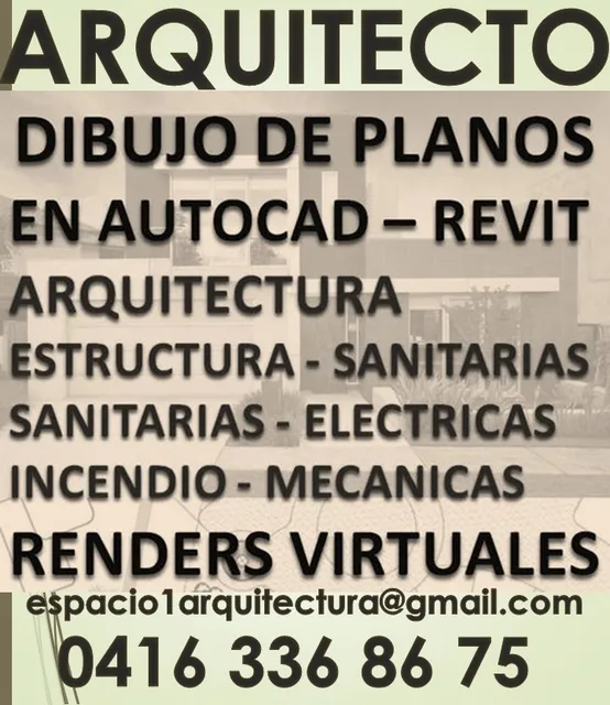 Arquitecto - Ingeniero -  Diseño Y Dibujo De  Planos 