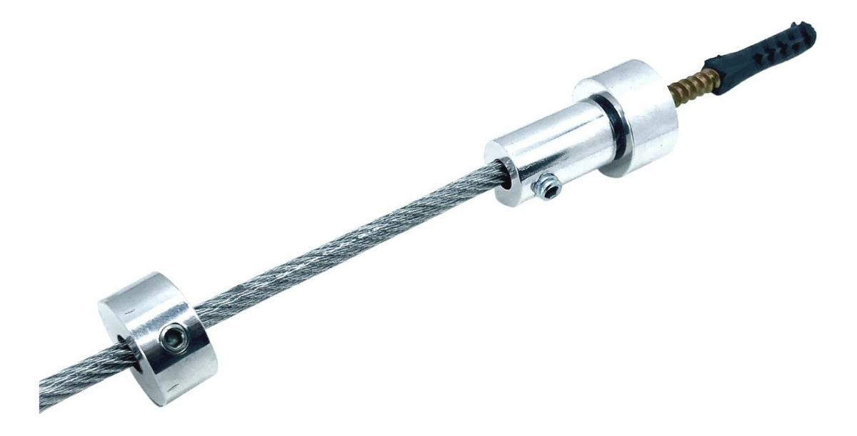 2 Prendedor De Cabo De Aço De Teto + 2 Prendedor+2mt Cabo MercadoLivre