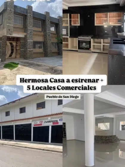 Casa + Locales Comerciales En  Pueblo De San Diego LG